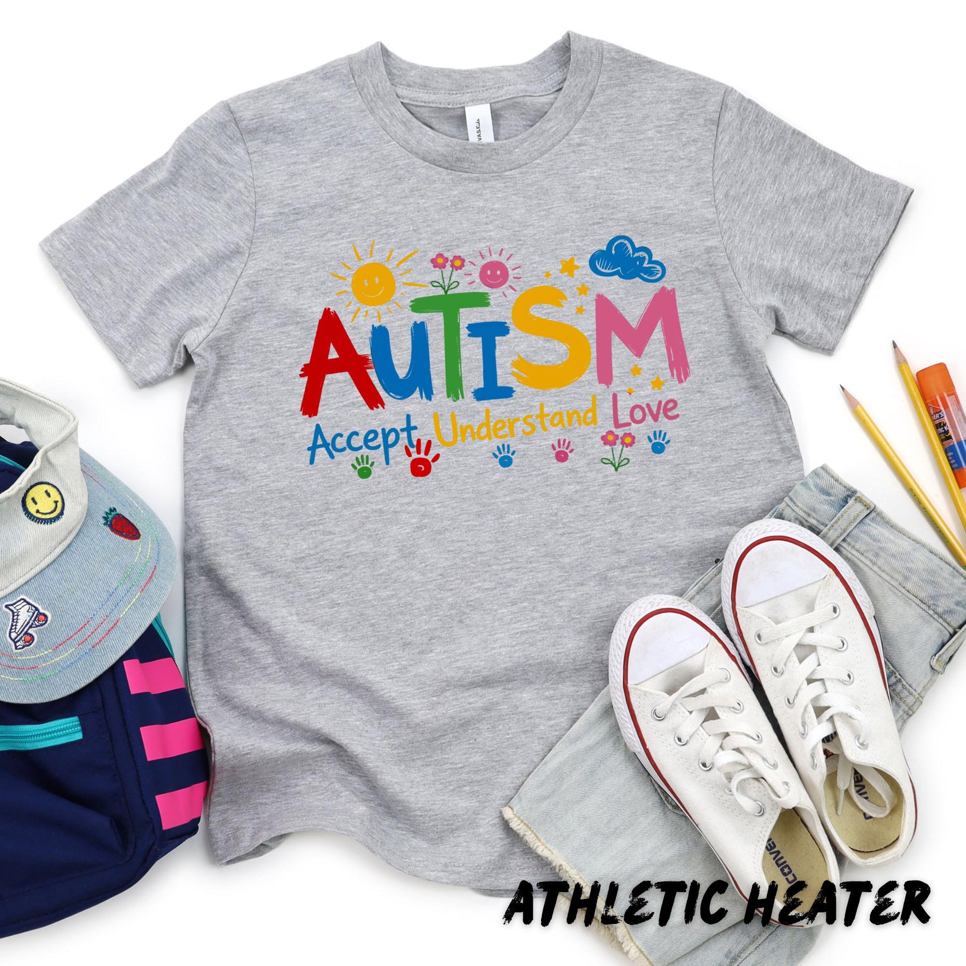 Autism Awareness Shirt, Accept Understand Love Tee, Colorful Puzzle Design