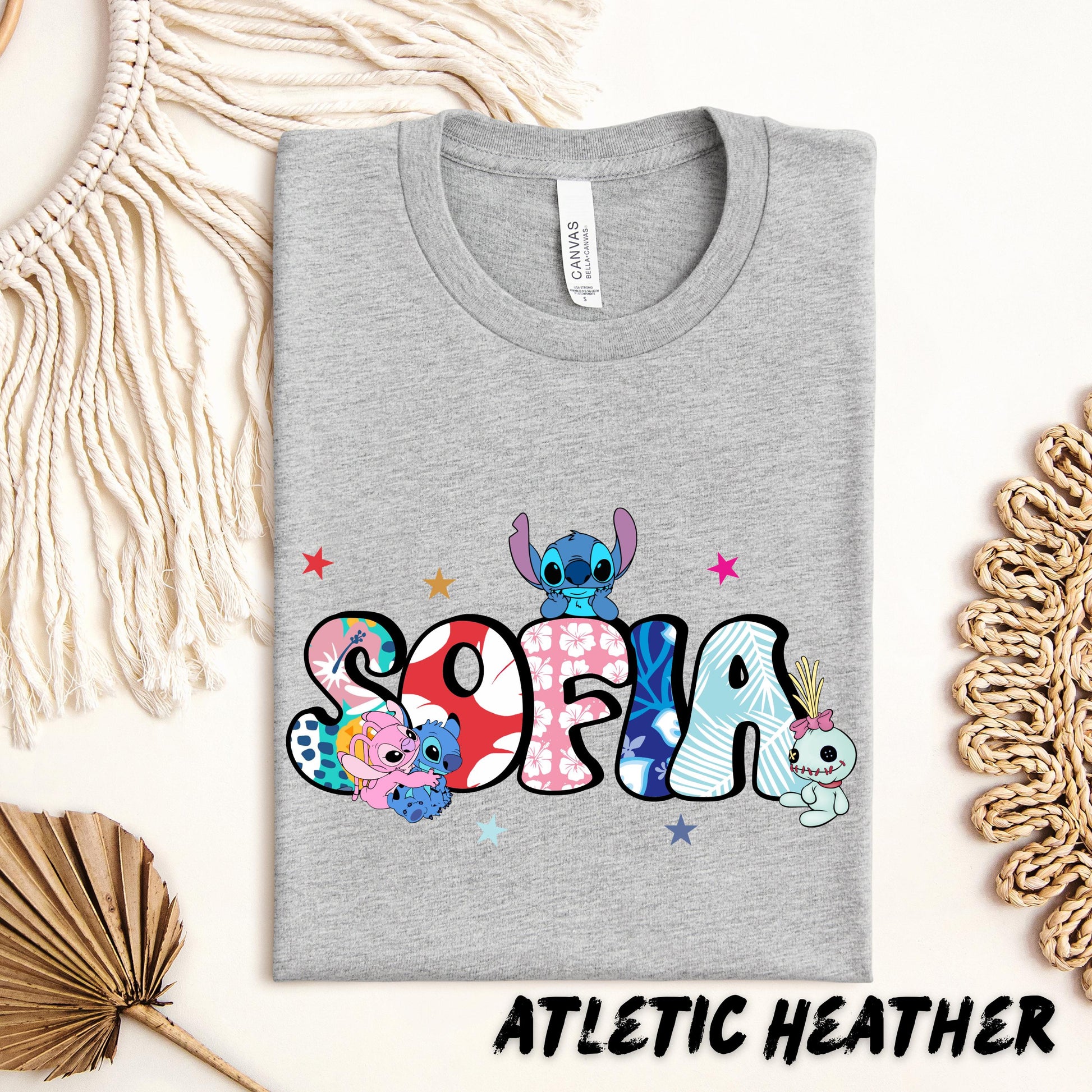 Custom Name Stitch and Angel Birthday Shirts - Stitch Doodle Shirt - Party Gift