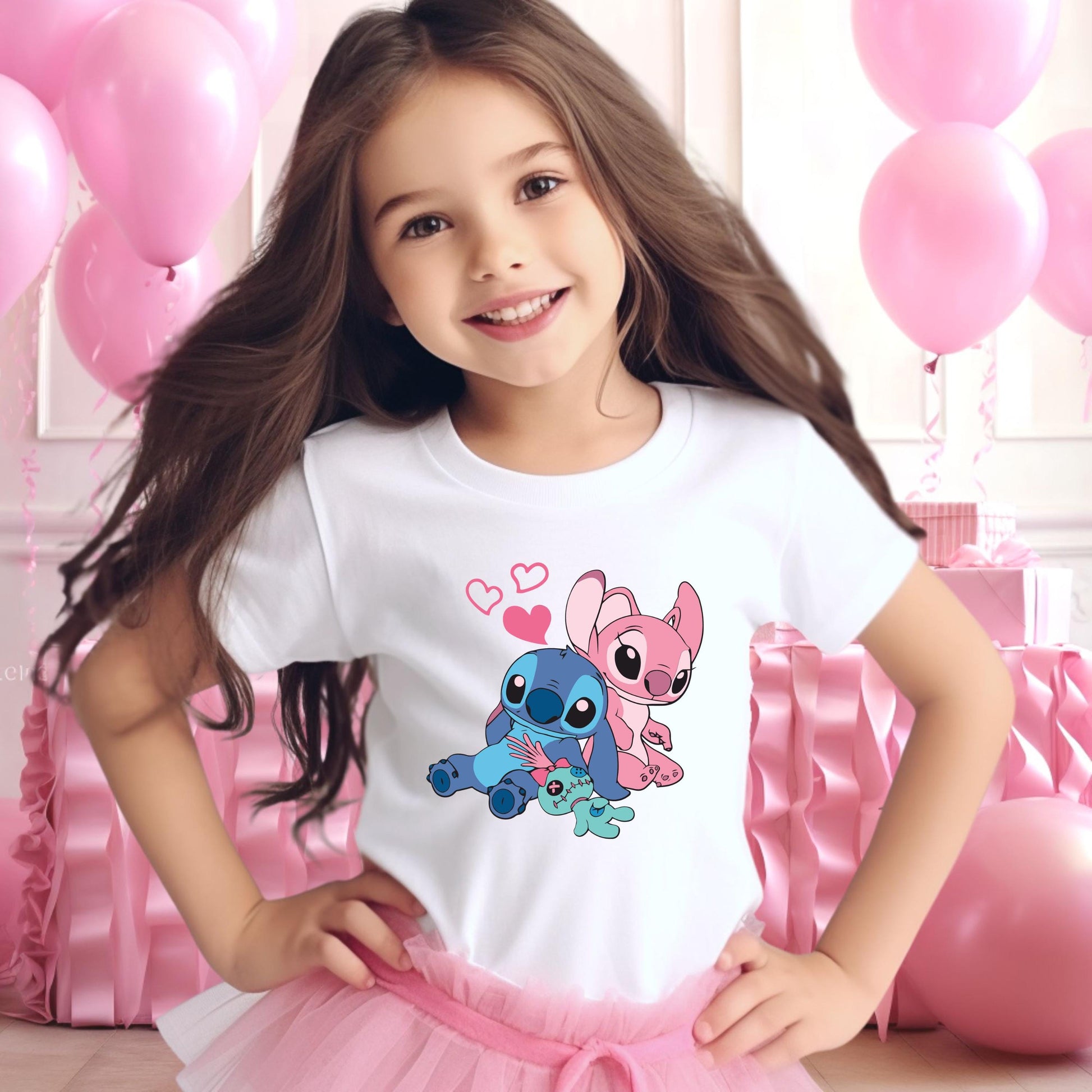 Stitch & Angel Matching Shirt, Stitch and Angel Couple Tee, Matching Couple Shirt, Family Vacation Shirt