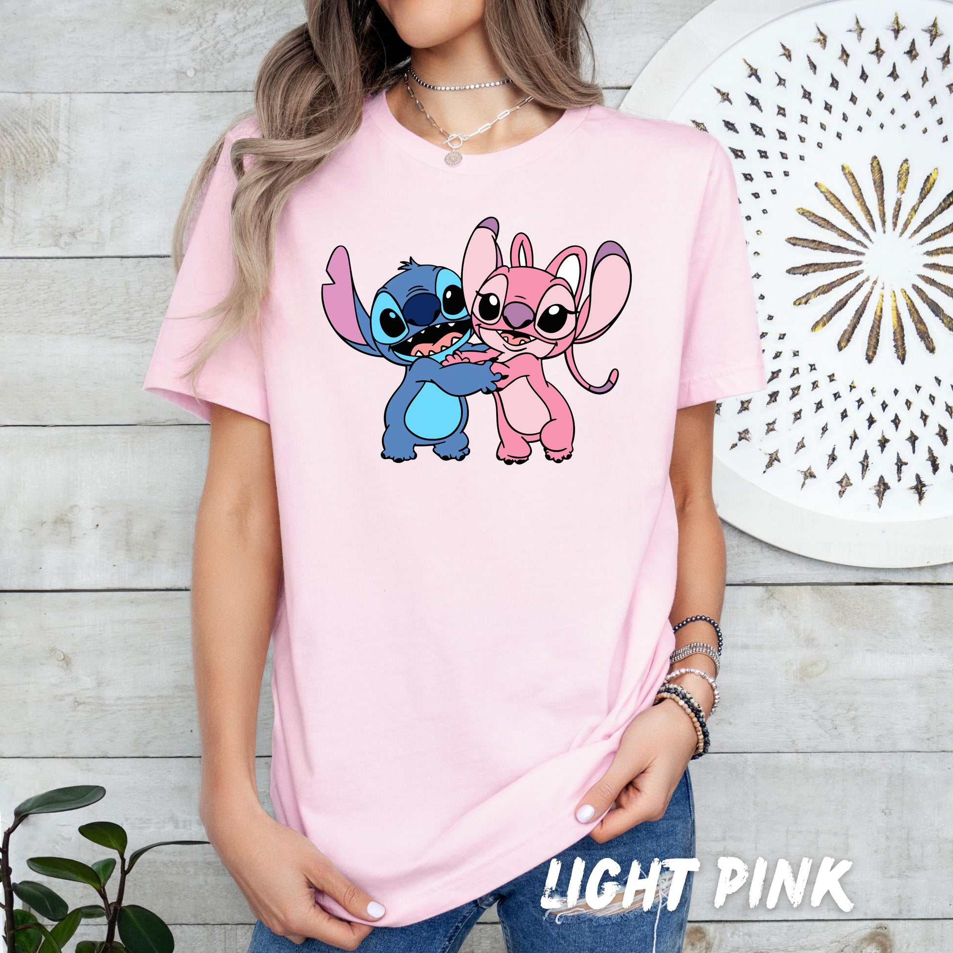 Stitch & Angel Matching Shirt, Stitch and Angel Couple Tee, Matching Couple Shirt, Family Vacation Shirt