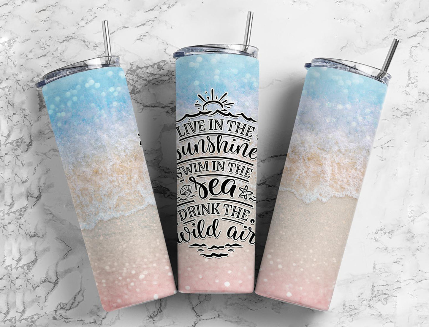 live in the sunshine skinny tumbler