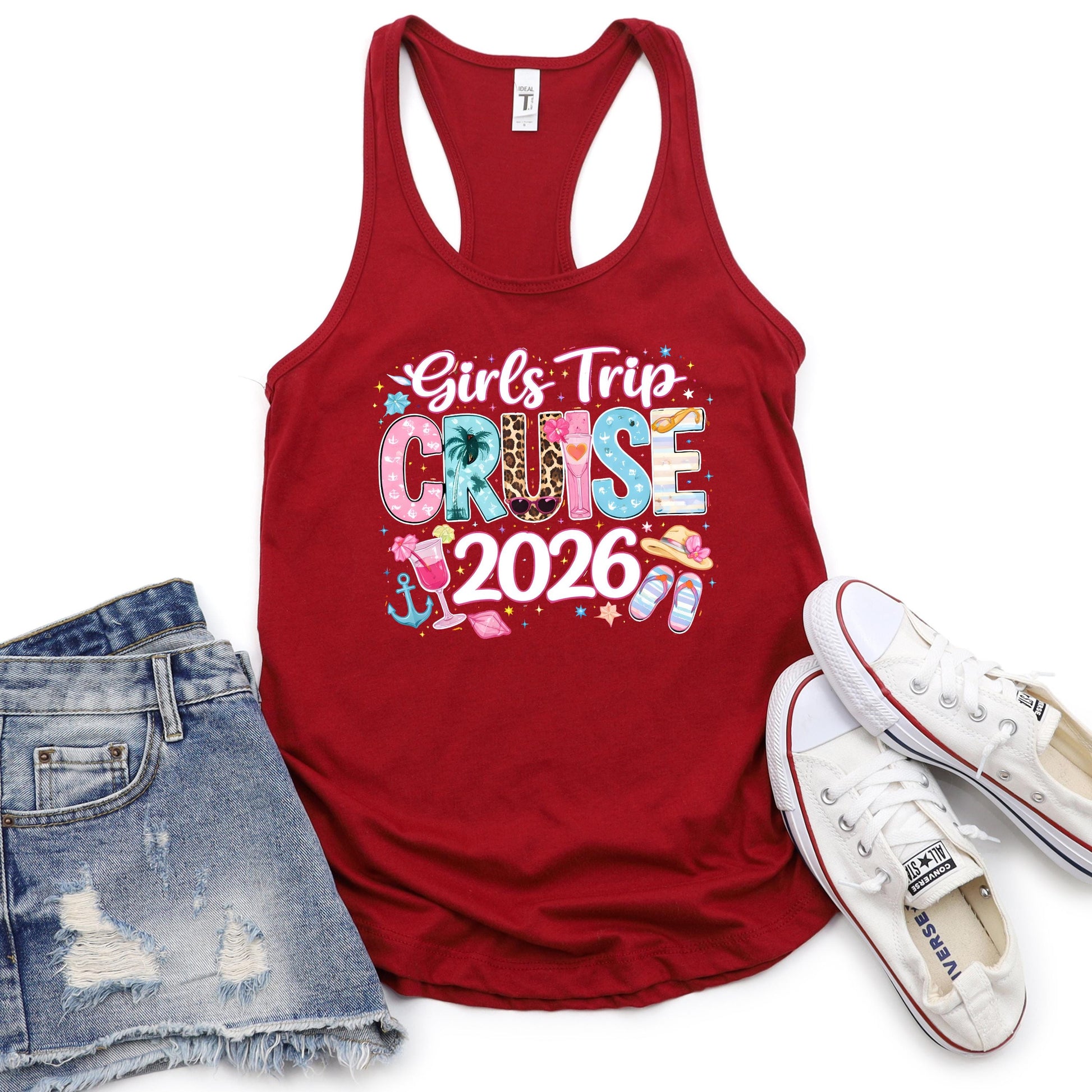 Girls Trip Cruise 2026 Tank Top, Matching Cruise Shirts, Bachelorette Cruise Outfit, Vacation Tank, Girls Trip Shirts, Cruise Squad Tank