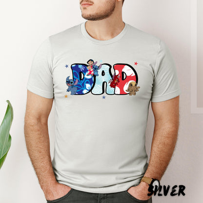 Custom Name Stitch and Angel Birthday Shirts - Stitch Doodle Shirt - Party Gift