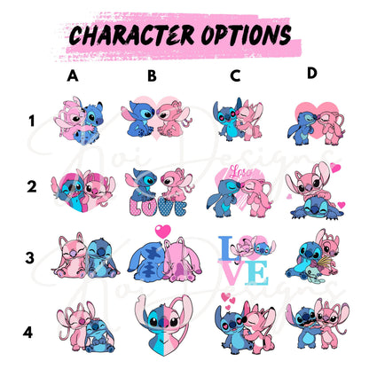 Stitch & Angel Matching Shirt, Stitch and Angel Couple Tee, Matching Couple Shirt, Family Vacation Shirt