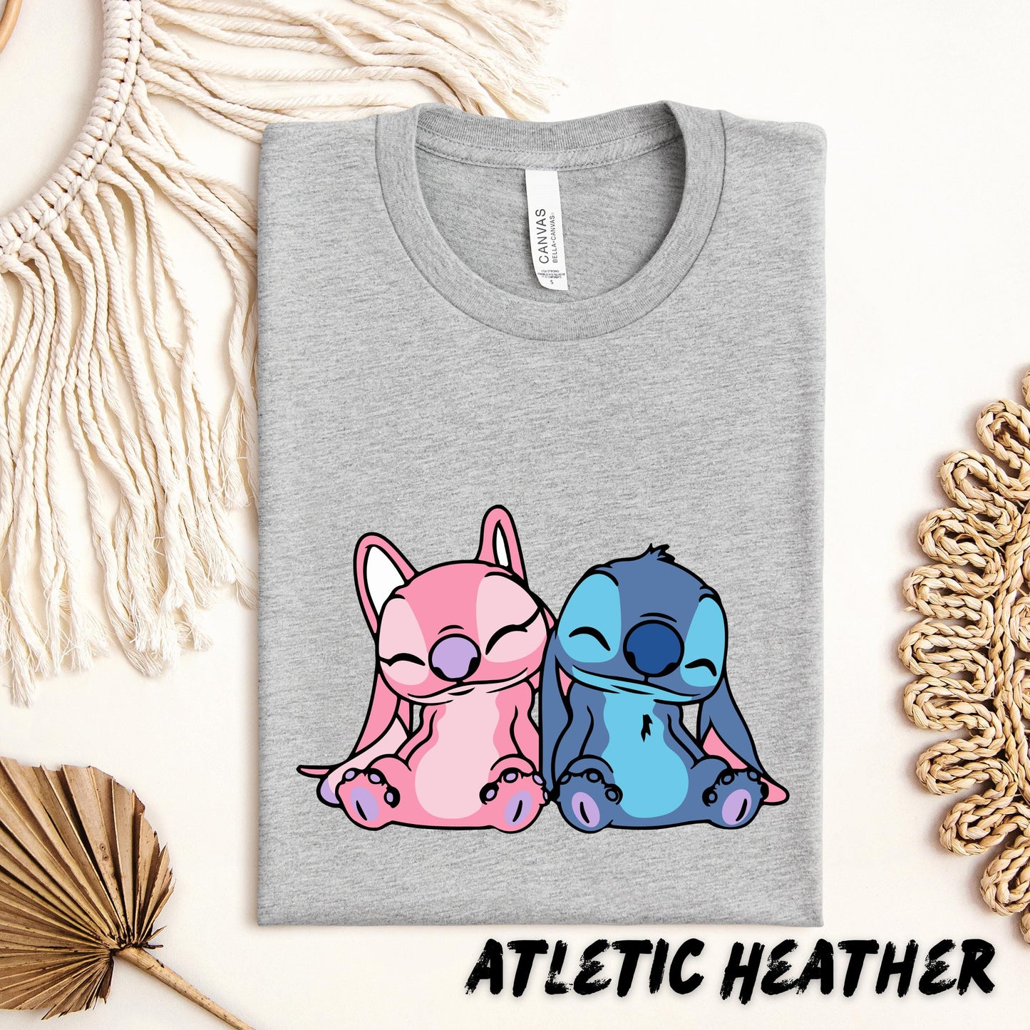 Stitch & Angel Matching Shirt, Stitch and Angel Couple Tee, Matching Couple Shirt, Family Vacation Shirt