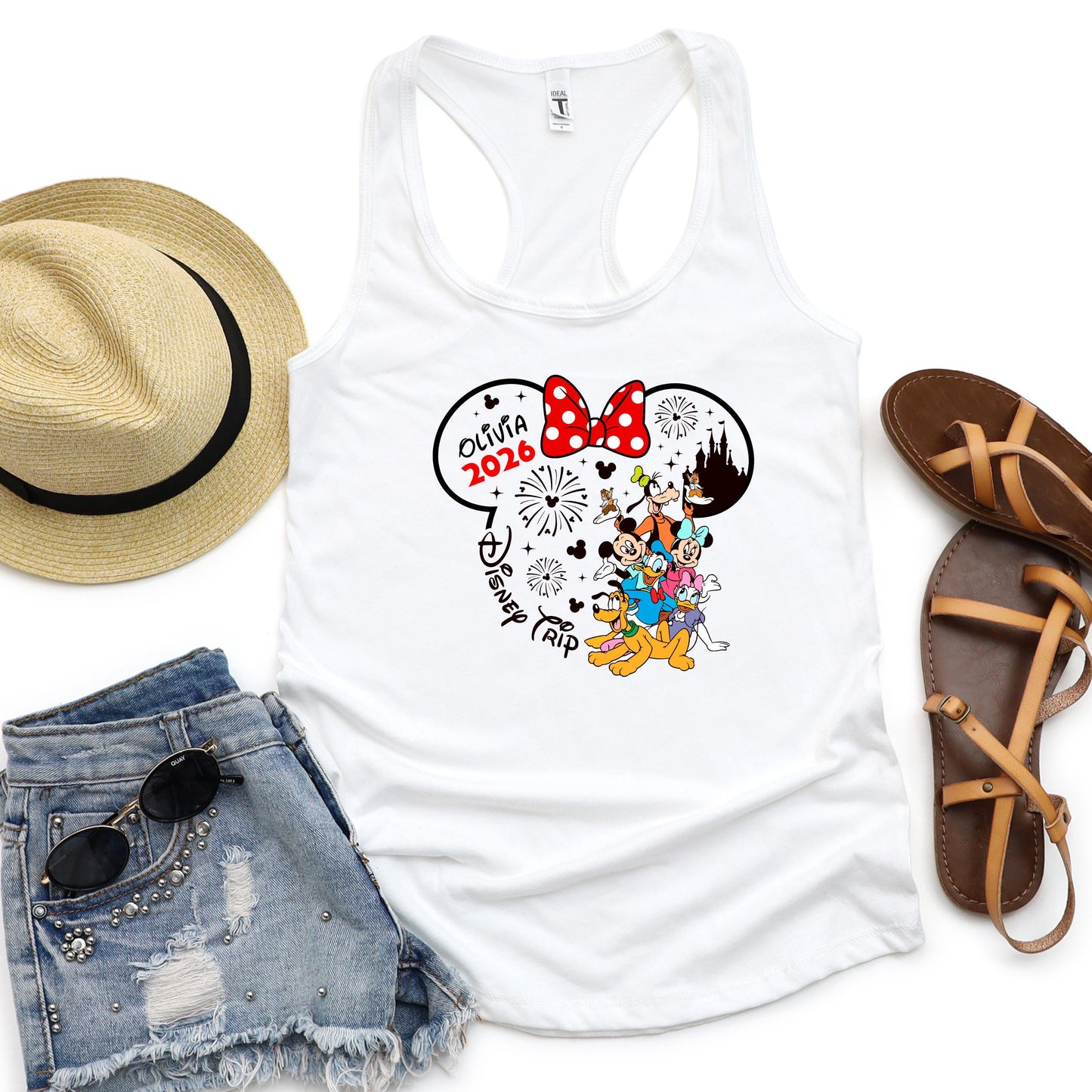 Custom Disney Tank Top 2026 – Personalized Disney Vacation Trip - Women's Tank Top