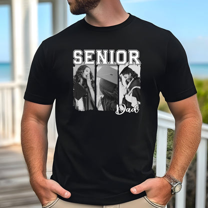 Custom Senior Photo Collage Tee, Personalized Graduation Shirt for Mom Dad Grandma, Class of 2026 Senior Family Shirt