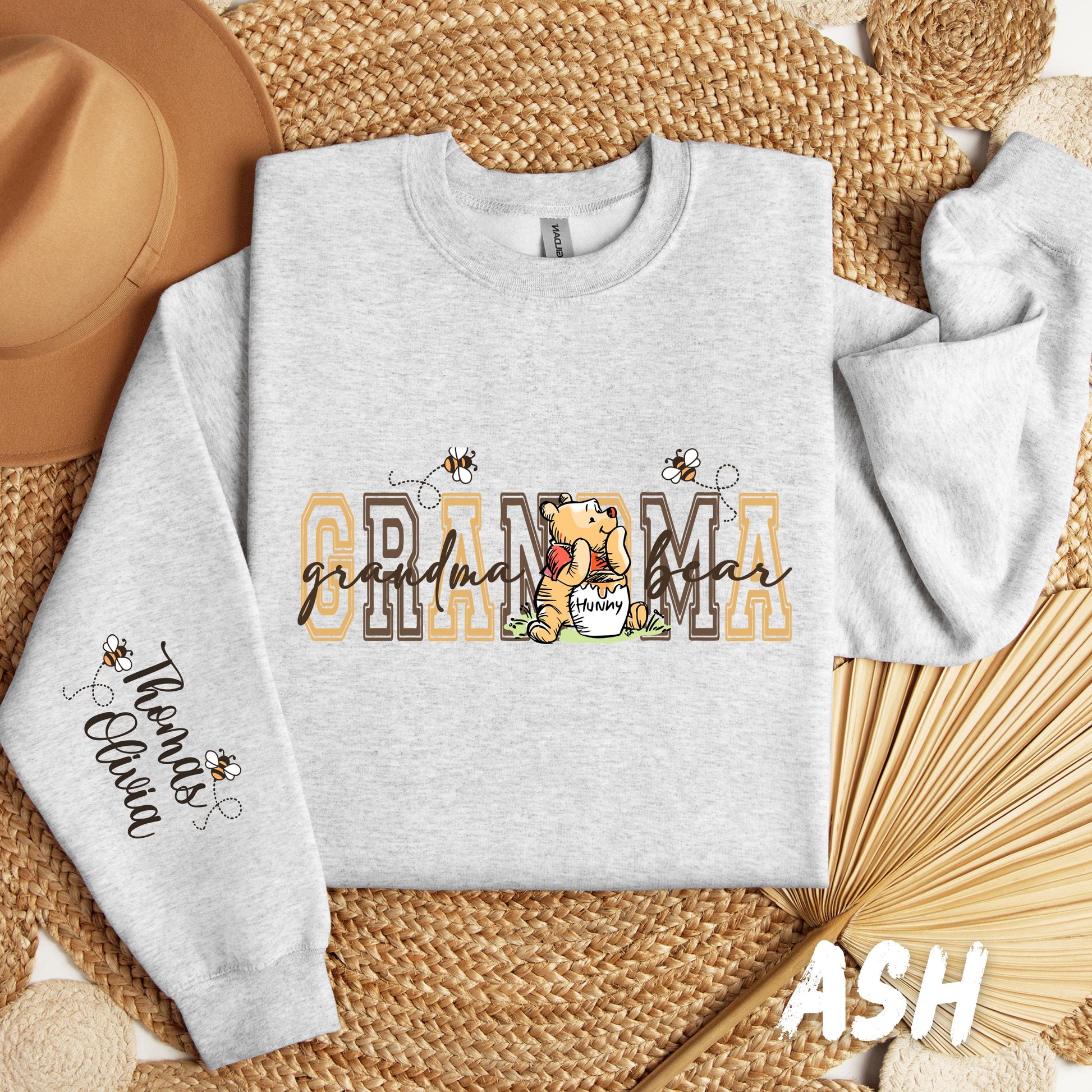 Custom Mama Bear Sweatshirt, Mama Est with Kid Name on Sleeve, Personalized Mom Gift, Custom Mothers Day Gift, Grandma Bear Sweatshirt
