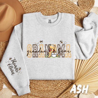 Custom Mama Bear Sweatshirt, Mama Est with Kid Name on Sleeve, Personalized Mom Gift, Custom Mothers Day Gift, Grandma Bear Sweatshirt