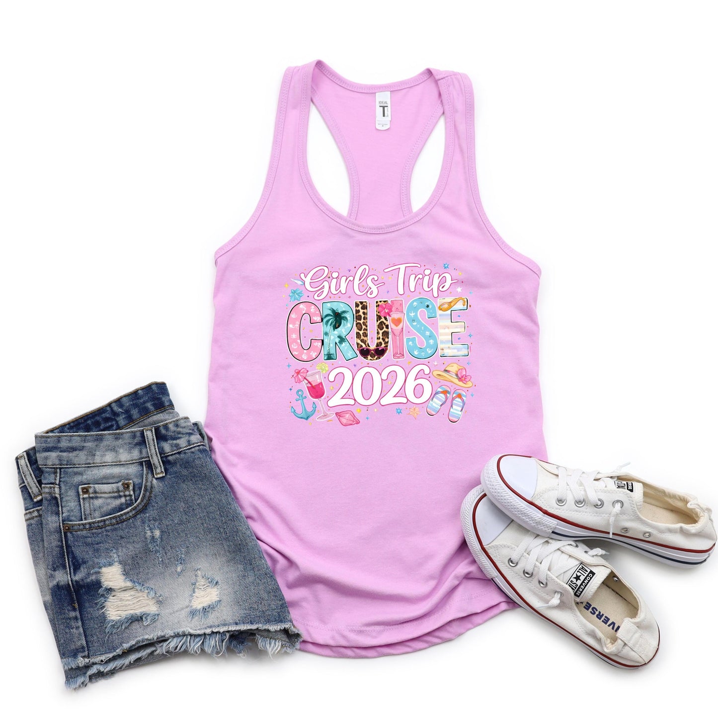 Girls Trip Cruise 2026 Tank Top, Matching Cruise Shirts, Bachelorette Cruise Outfit, Vacation Tank, Girls Trip Shirts, Cruise Squad Tank