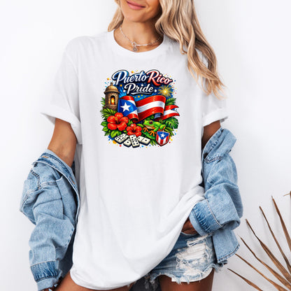 Puerto Rico Pride Shirt, Boricua T Shirt, Puerto Rican Flag Tee, Coqui Frog Shirt, Hispanic Heritage Gift, El Morro Shirt