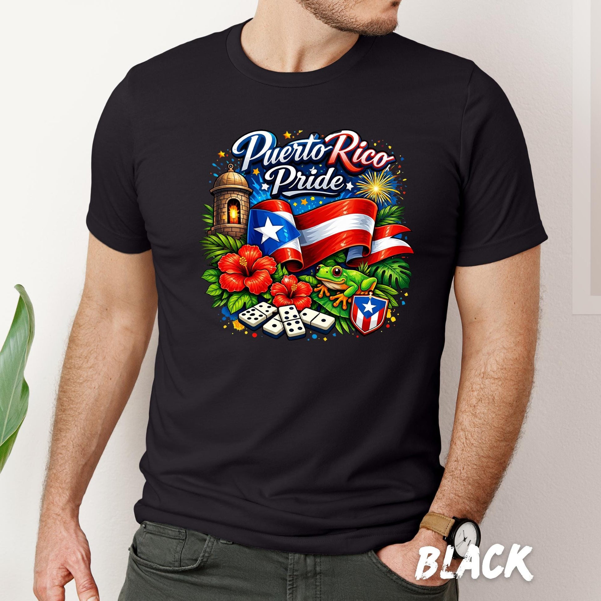 Puerto Rico Pride Shirt, Boricua T Shirt, Puerto Rican Flag Tee, Coqui Frog Shirt, Hispanic Heritage Gift, El Morro Shirt