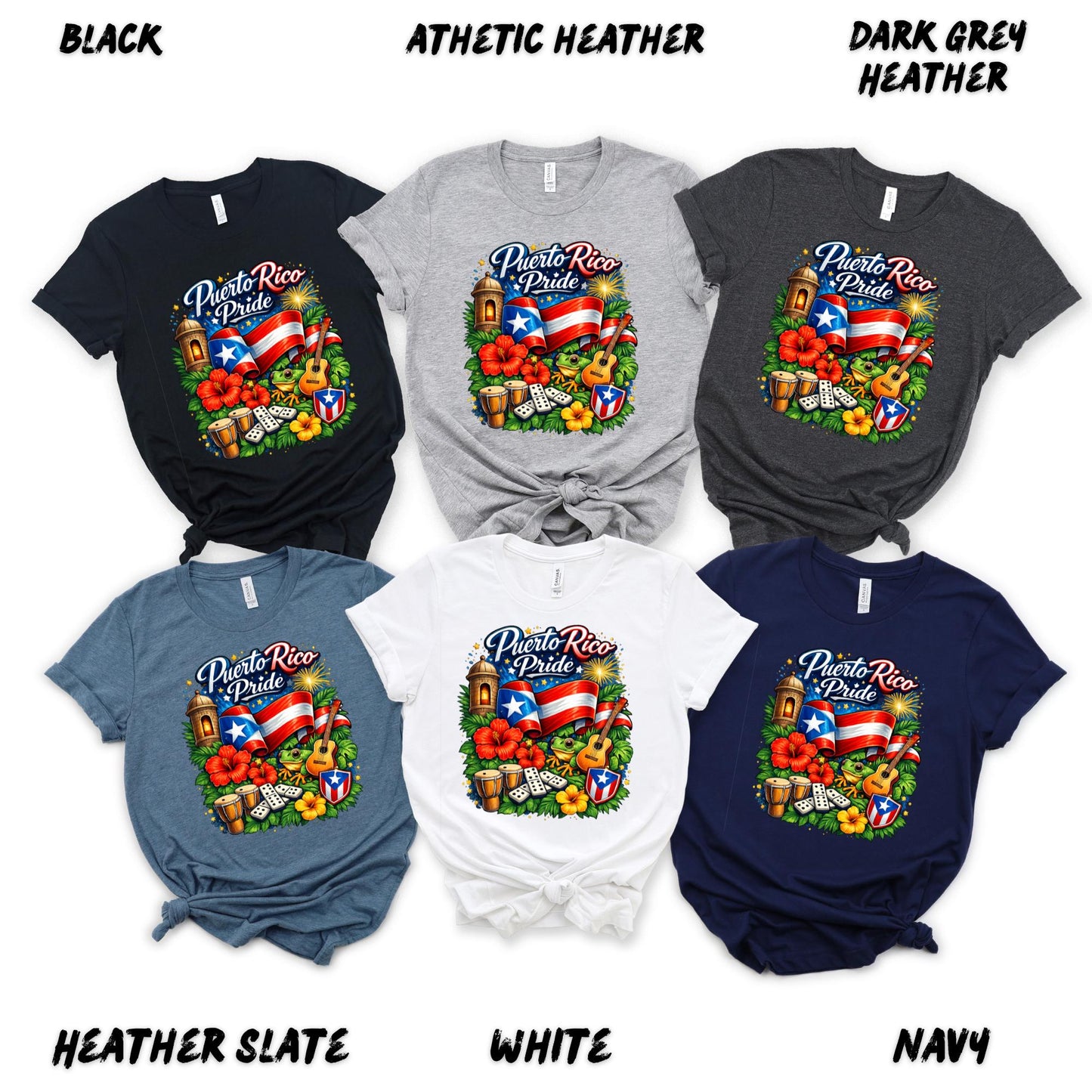 Puerto Rico Shirt, Boricua T Shirt, Puerto Rican Flag Tee, Coqui Frog Shirt, Hispanic Heritage Gift, El Morro Shirt