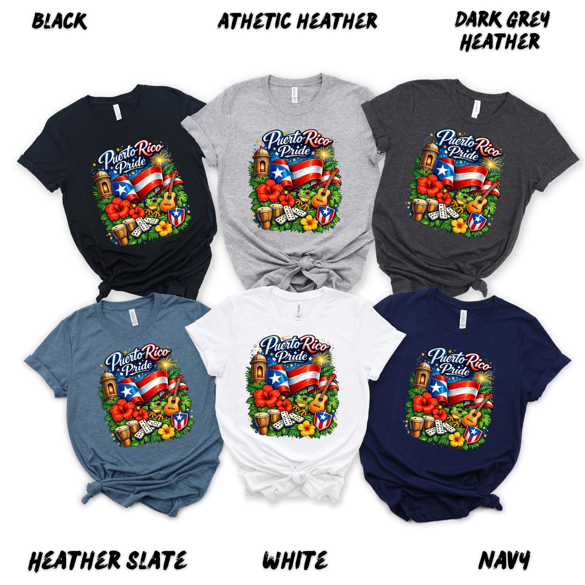 Puerto Rico Shirt, Boricua T Shirt, Puerto Rican Flag Tee, Coqui Frog Shirt, Hispanic Heritage Gift, El Morro Shirt