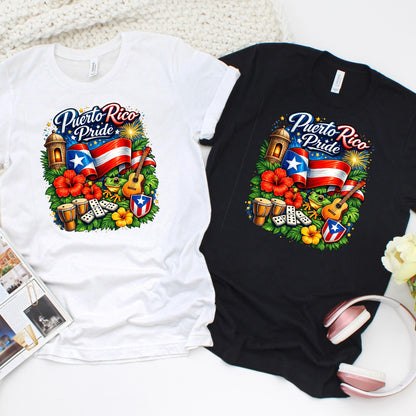 Puerto Rico Shirt, Boricua T Shirt, Puerto Rican Flag Tee, Coqui Frog Shirt, Hispanic Heritage Gift, El Morro Shirt