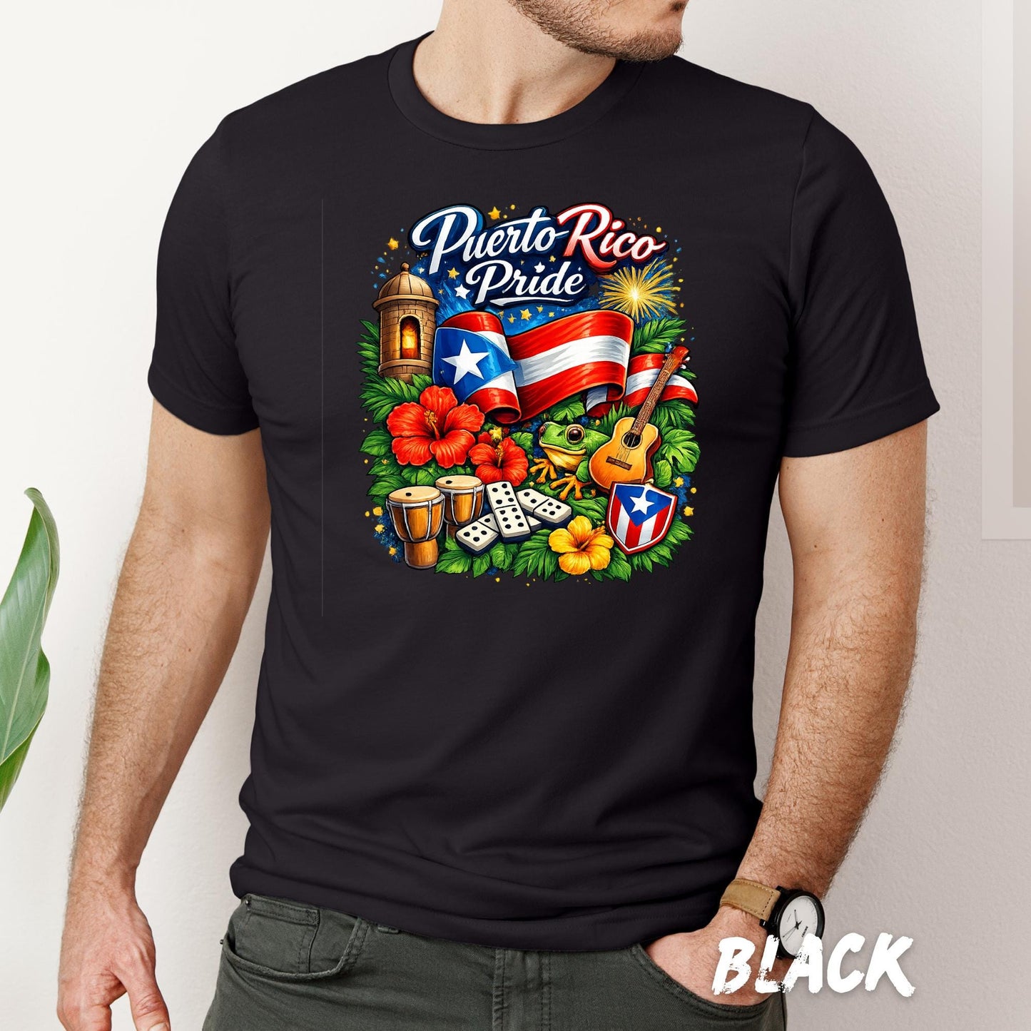 Puerto Rico Shirt, Boricua T Shirt, Puerto Rican Flag Tee, Coqui Frog Shirt, Hispanic Heritage Gift, El Morro Shirt