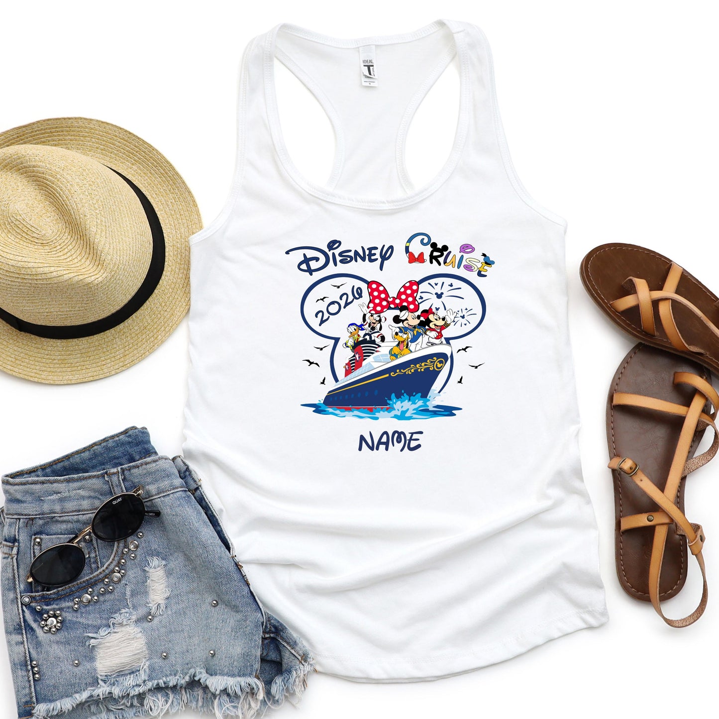 Custom Disney Cruise Women's Tank Top 2026 – Personalized Disney Vacation Trip Tee