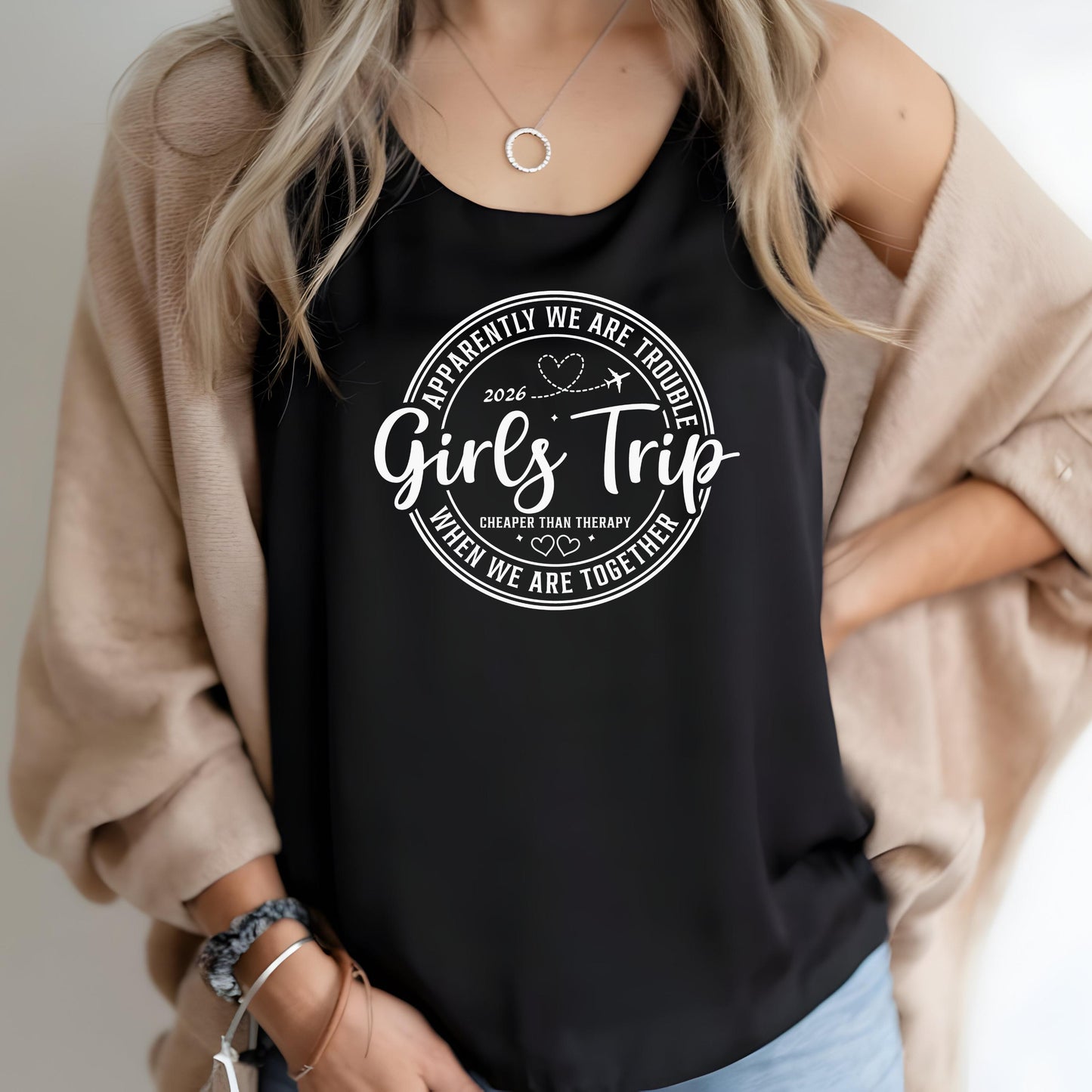 Girls Trip 2026 Shirt, Girls Vacation Tank, Bachelorette Trip Shirt, Matching Girls Trip Outfit, Travel Shirt, Girls Weekend Tank Top