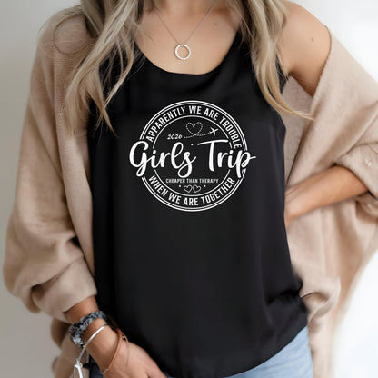 Girls Trip 2026 Shirt, Girls Vacation Tank, Bachelorette Trip Shirt, Matching Girls Trip Outfit, Travel Shirt, Girls Weekend Tank Top