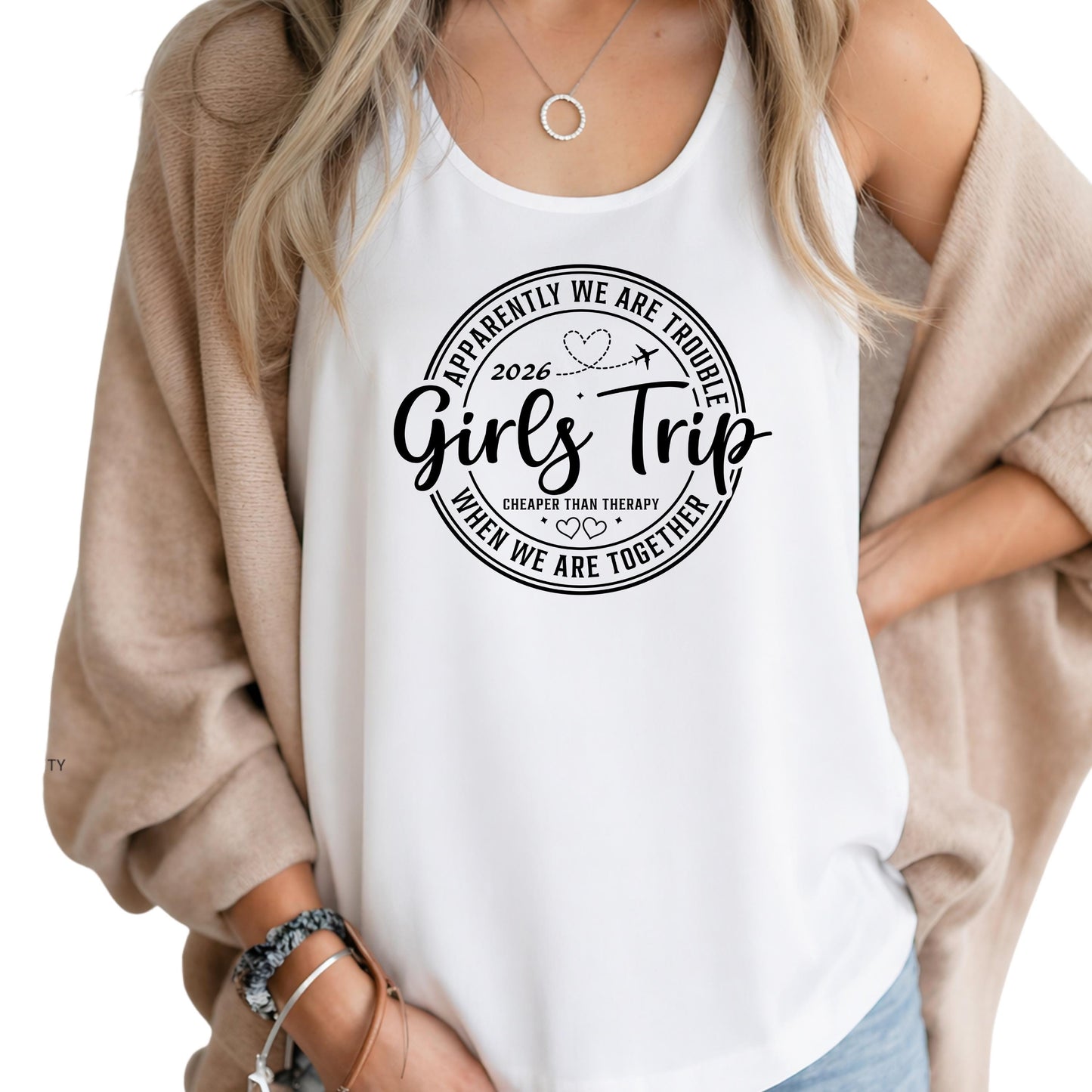 Girls Trip 2026 Shirt, Girls Vacation Tank, Bachelorette Trip Shirt, Matching Girls Trip Outfit, Travel Shirt, Girls Weekend Tank Top