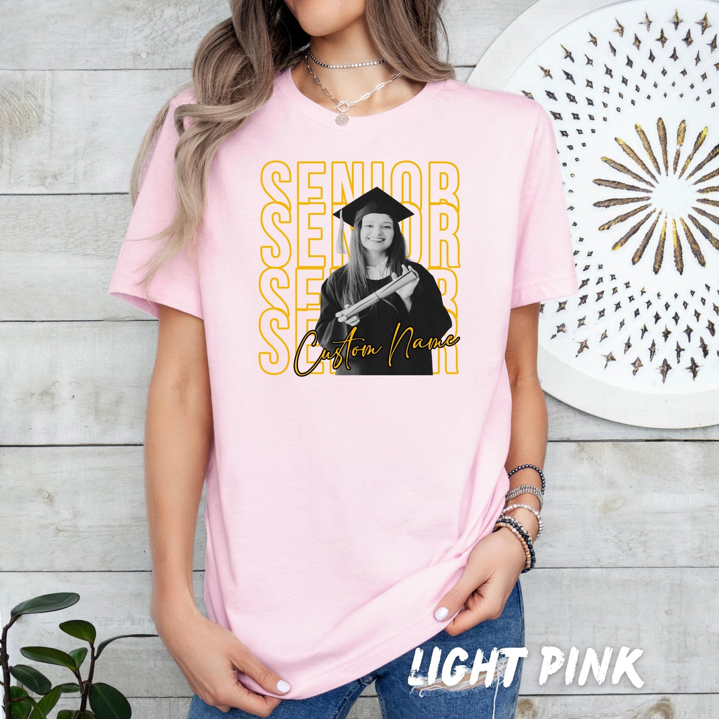 Custom Senior Shirt with Photo, Personalized Graduation Shirt, Class of 2026 Senior Tee, Custom Name Shirt, High School Graduation Gift