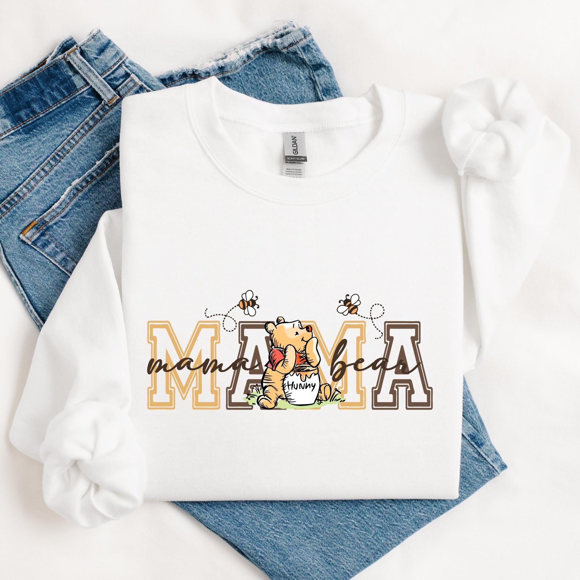 Custom Mama Bear Sweatshirt, Mama Est with Kid Name on Sleeve, Personalized Mom Gift, Custom Mothers Day Gift, Grandma Bear Sweatshirt