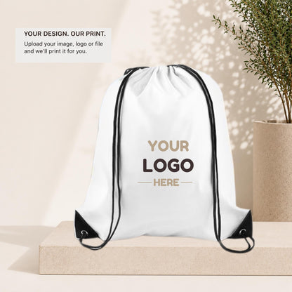 Custom Logo/imagen Drawstring Backpack | Personalized Cinch Bag for Business, Events & Teams | Custom Logo or imagen Bag