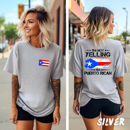 Puerto Rican Shirt - I’m Not Yelling I’m Puerto Rican T-Shirt – Unisex Puerto Rico Flag T-Shirt, Unisex Boricua Gift
