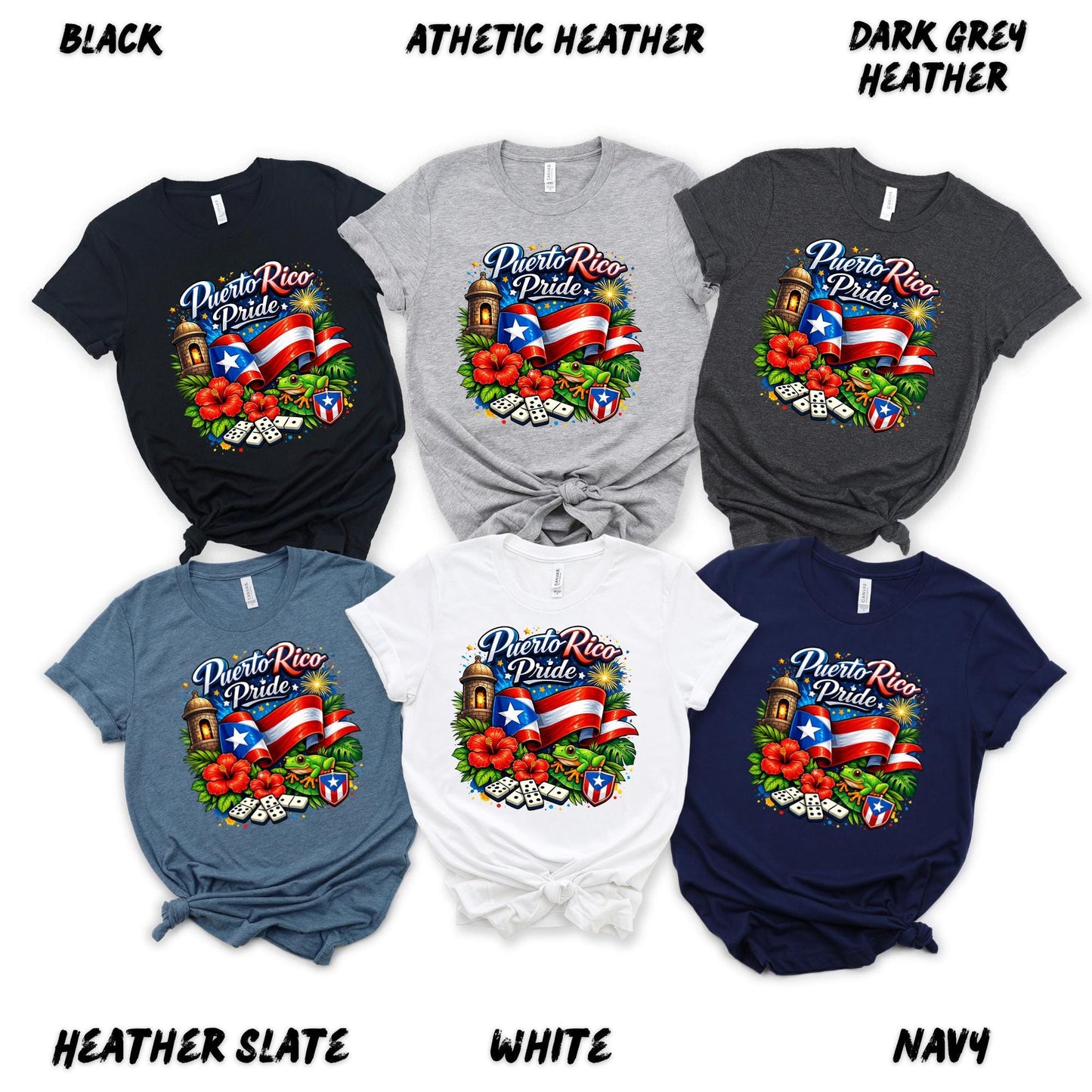 Puerto Rico Pride Shirt, Boricua T Shirt, Puerto Rican Flag Tee, Coqui Frog Shirt, Hispanic Heritage Gift, El Morro Shirt