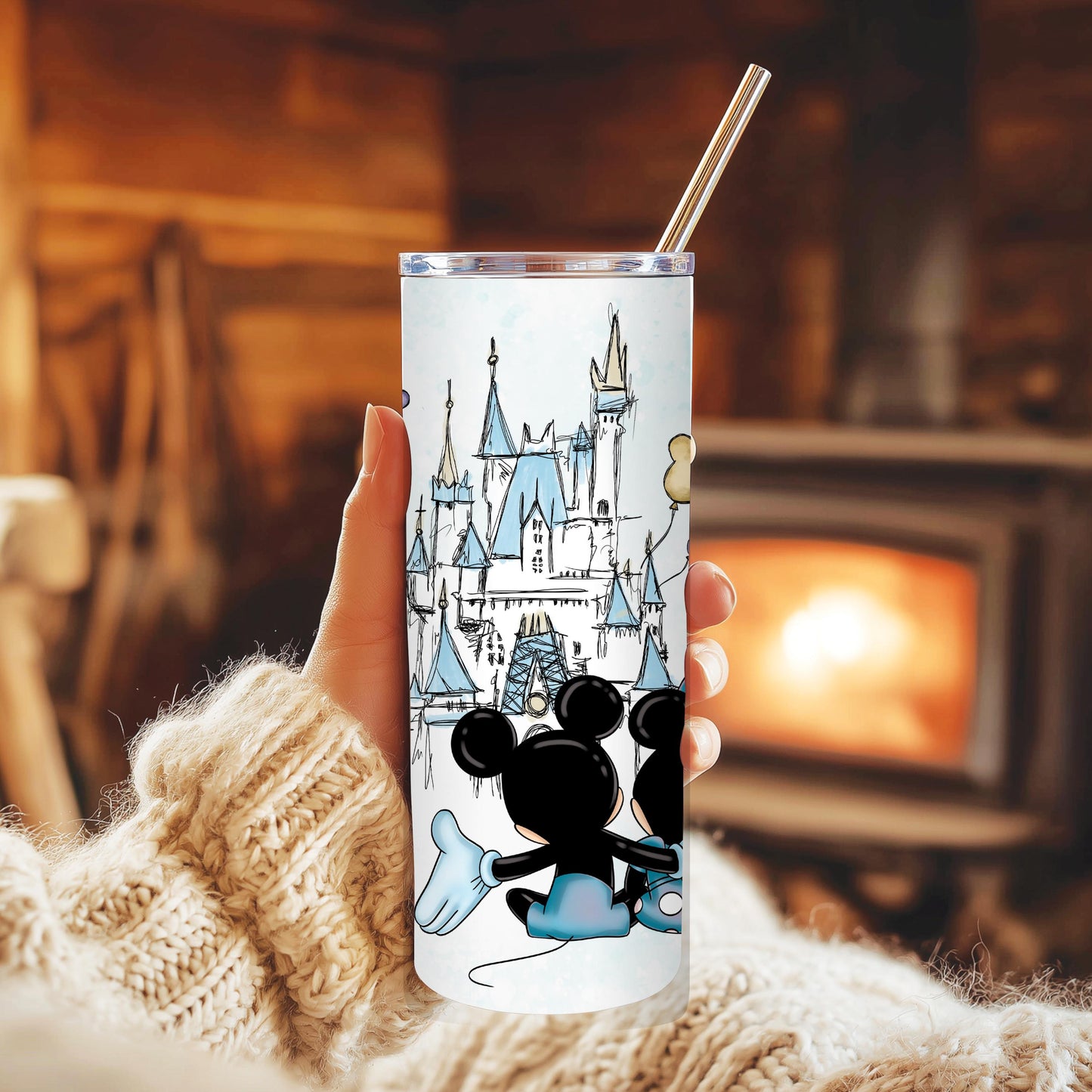Custom Magic Castle Tumbler 20oz, Personalized Disney Cup, Family Vacation Tumbler, Disney Fan Gift