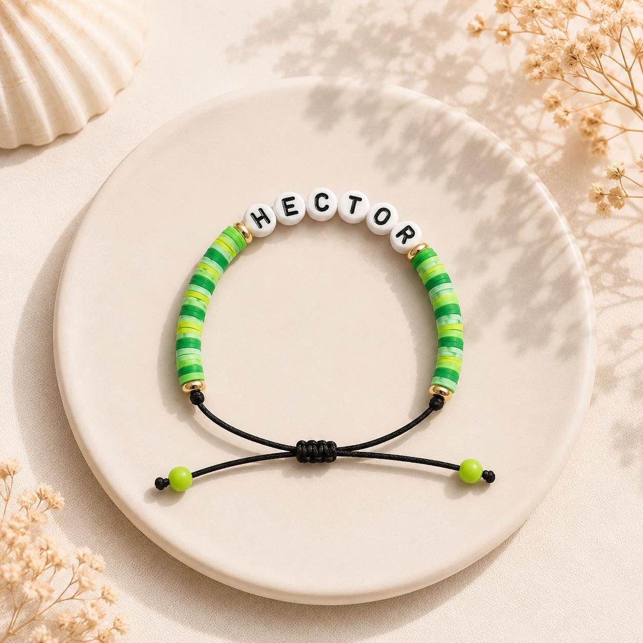 Personalized Dad Bracelet | Custom Name Bracelet for Men | Father’s Day Gift | Adjustable Handmade Beaded Bracelet | Birthday Gift for Him