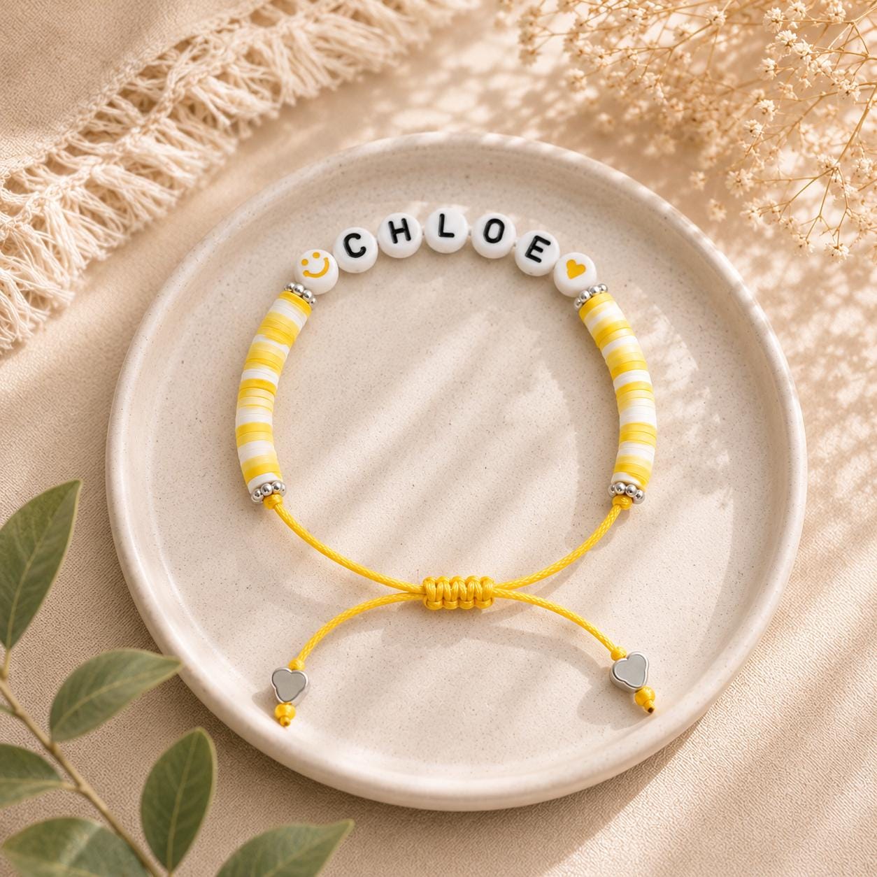 Personalized Friendship Bracelet for Girls | Custom Name Bracelet | Adjustable Kids Bracelet Anklet | Best Friend Gift for Teens & Tweens