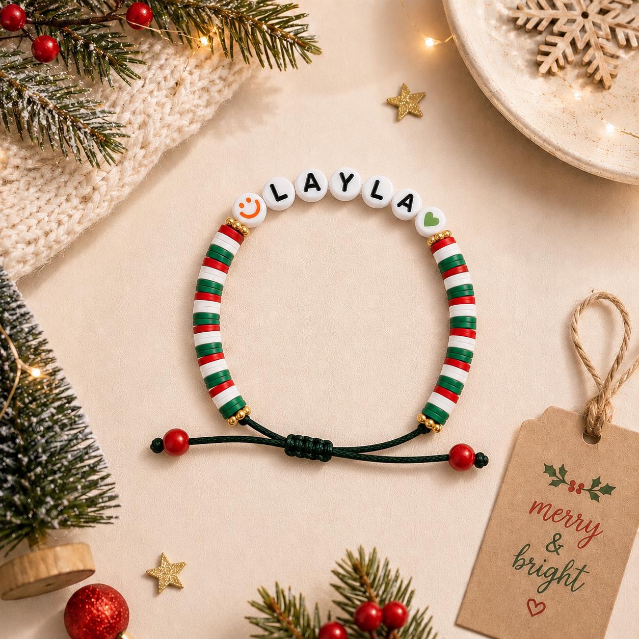 Custom Name Christmas Bracelet