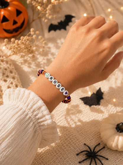 Personalized Holiday Name Bracelet, Christmas Bracelet, Halloween Bracelet, Valentine's Gift, 4th of July Bracelet, Custom Kids Bracelet