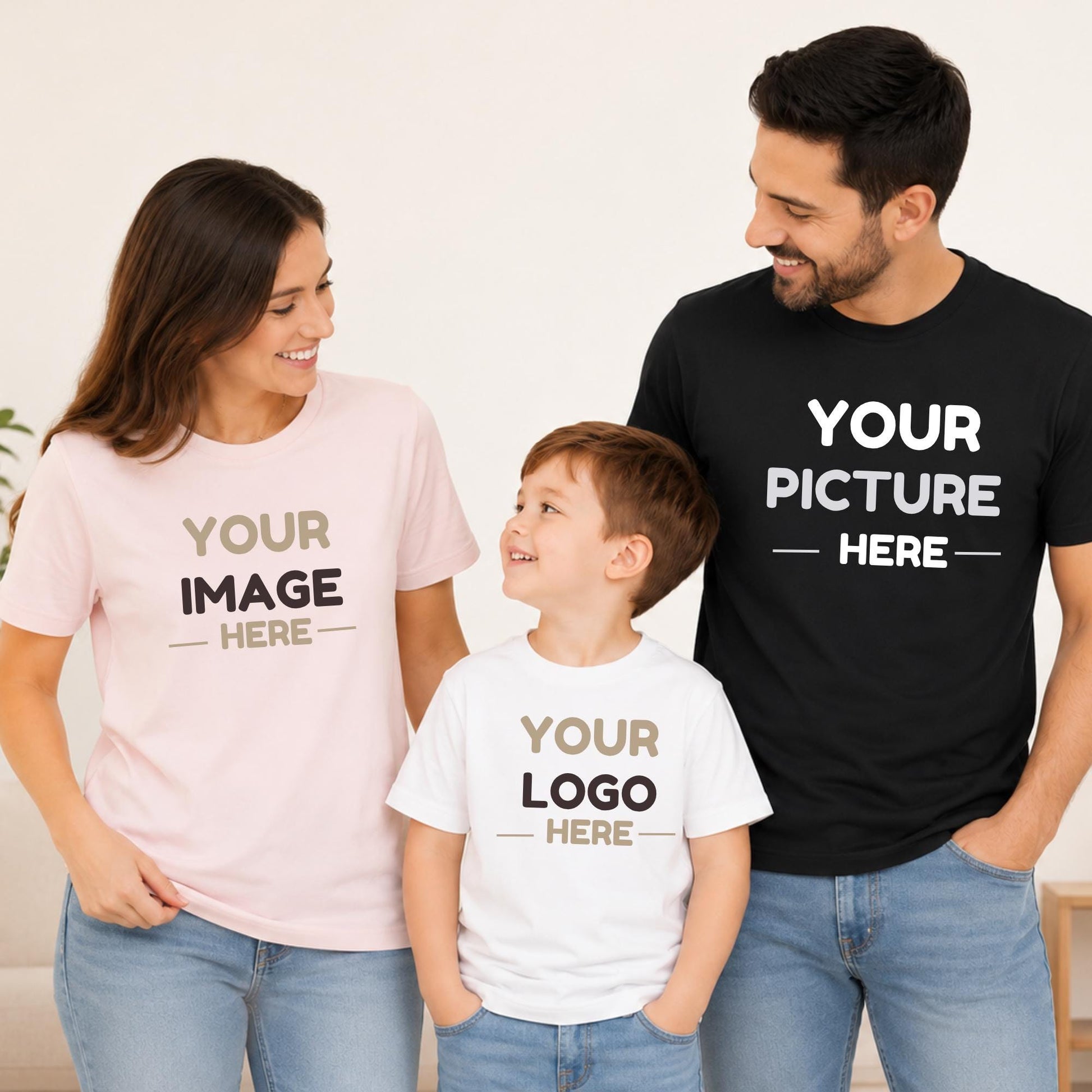 Custom Photo Logo T-Shirt – Custom Family Photo Shirt, Personalized Picture T-Shirt