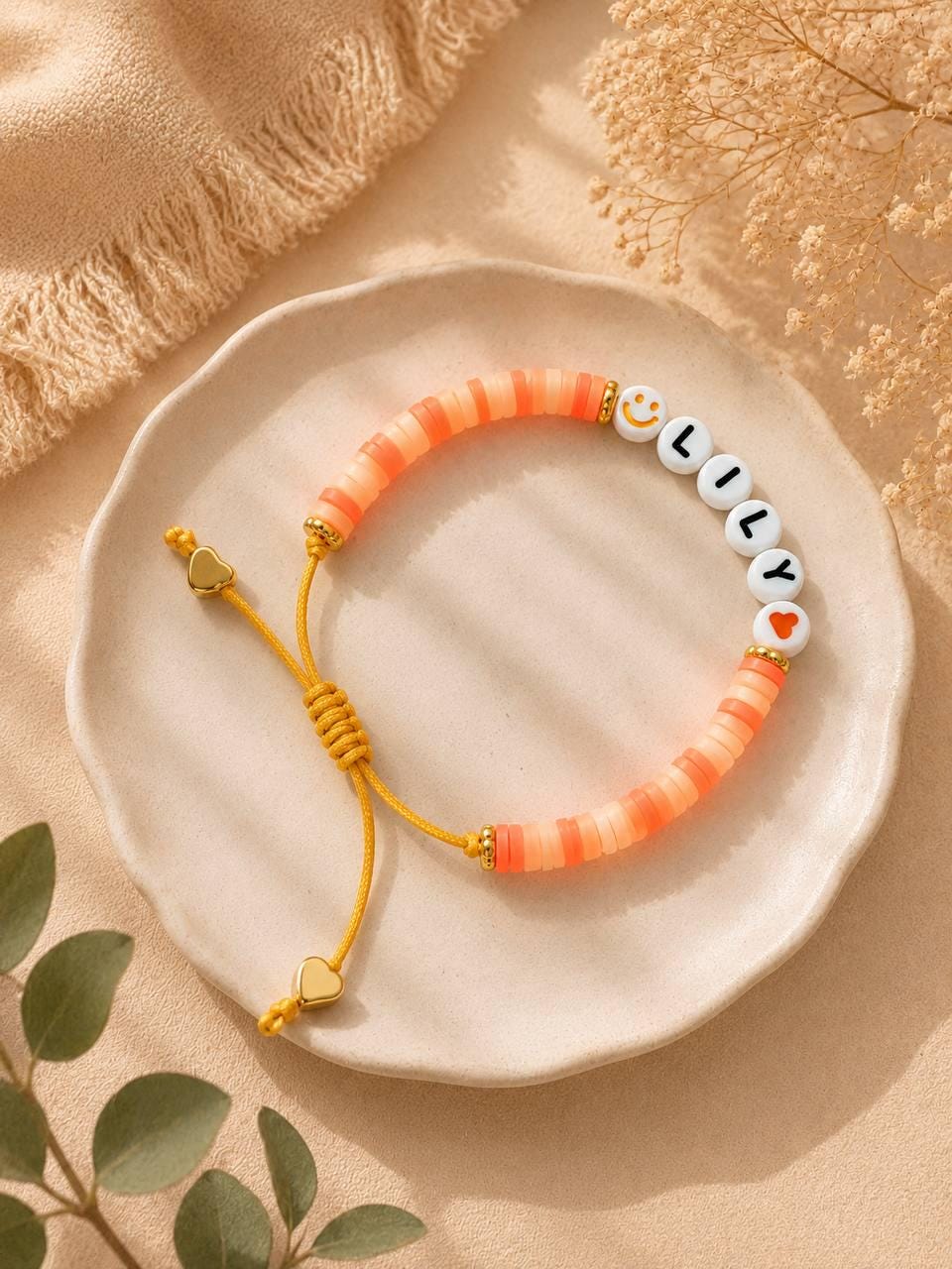 Personalized Friendship Bracelet for Girls | Custom Name Bracelet | Adjustable Kids Bracelet Anklet | Best Friend Gift for Teens & Tweens