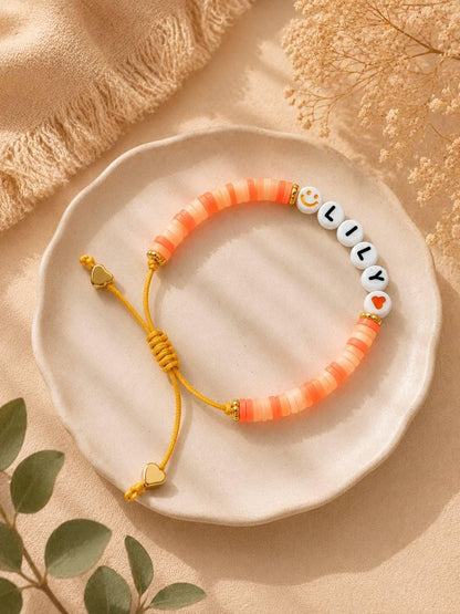 Personalized Friendship Bracelet for Girls | Custom Name Bracelet | Adjustable Kids Bracelet Anklet | Best Friend Gift for Teens & Tweens