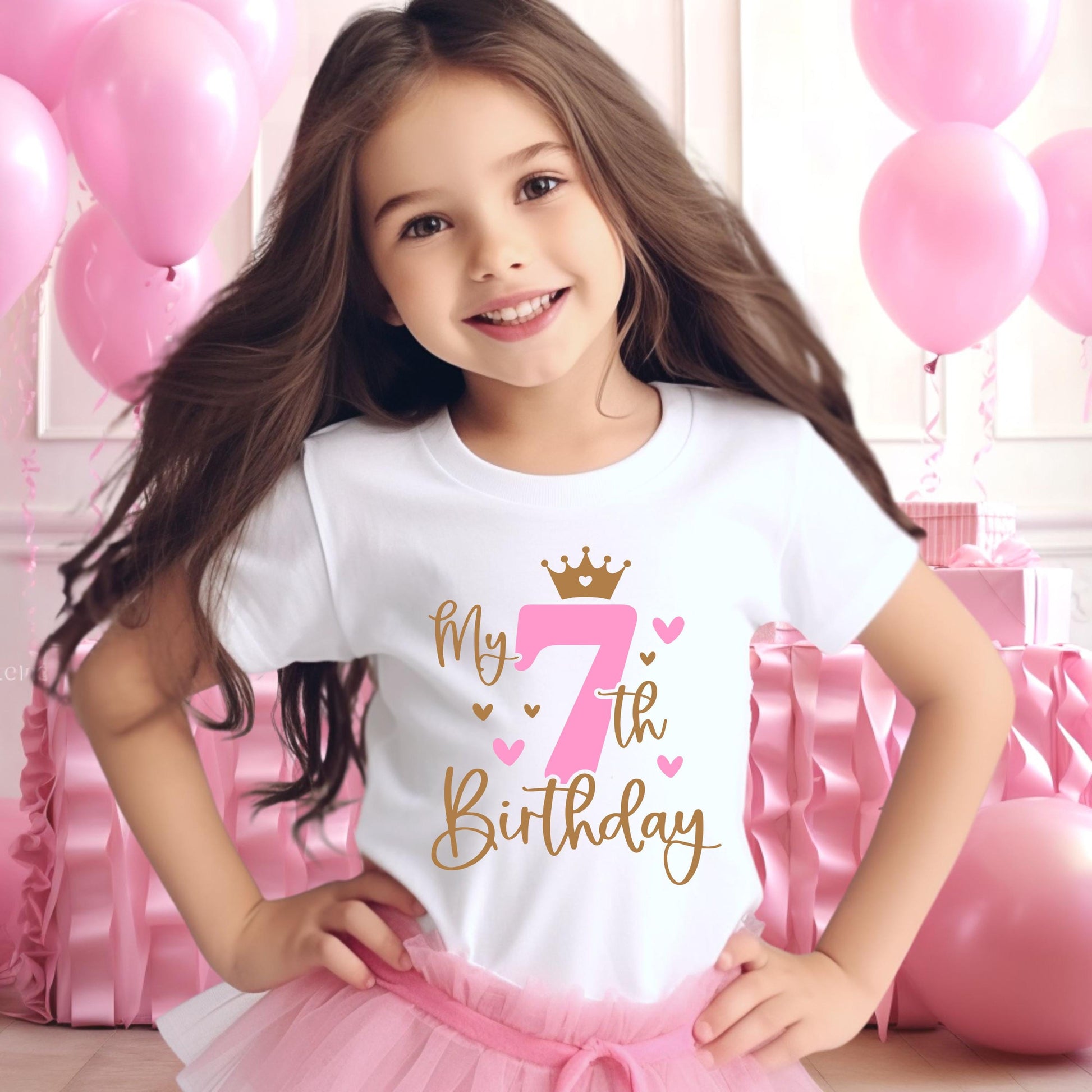 Birthday Girl Shirt - Princess Birthday T-Shirt - Birthday Shirt Age 1st to 10th - Toddler Girl Birthday Tee - Personalized Birthday Gift