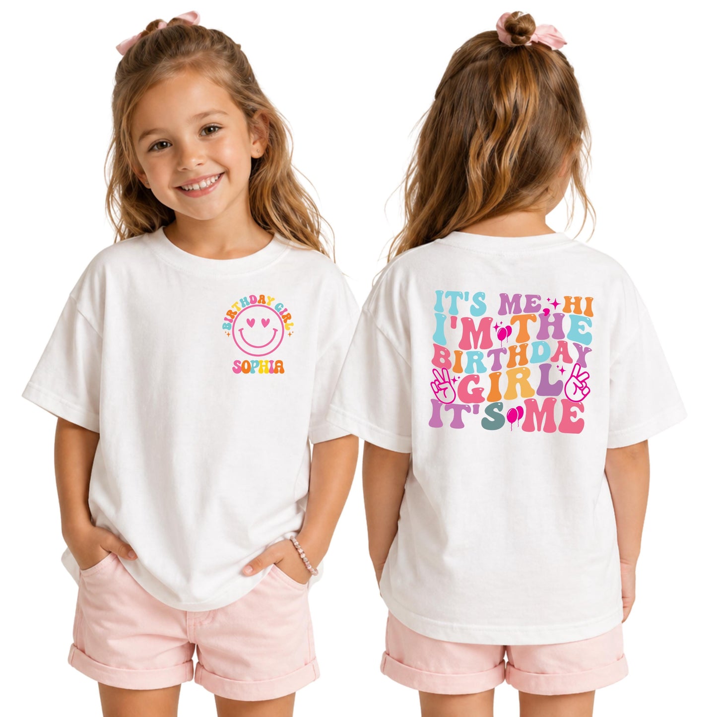 Birthday Girl Shirt, Personalized Birthday Girl Shirt, Custom Name Birthday Shirt, It's Me Hi I'm The Birthday Girl Tee