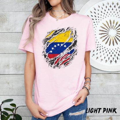 Venezuela Flag Shirt, Venezuelan Pride T-Shirt, Distressed Flag Tee, Venezuela Gift, Family Matching Shirt, Hispanic Heritage Tee