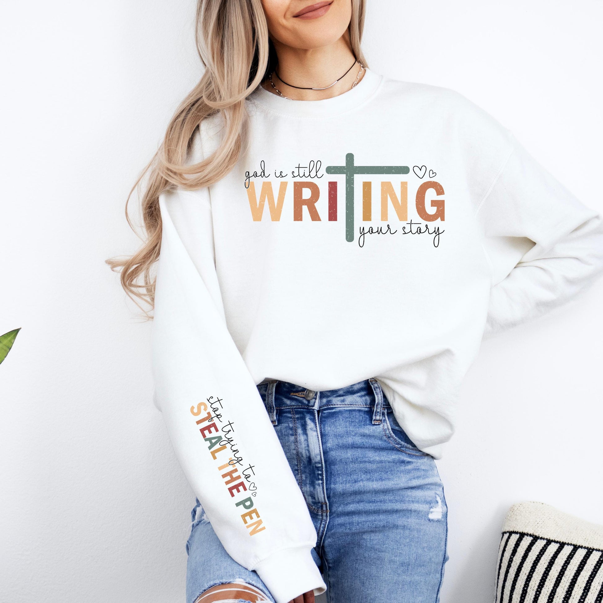 Inspirational Christian Sweatshirt, Doing My Best Trusting God With The Rest, Unisex Faith Crewneck Gift