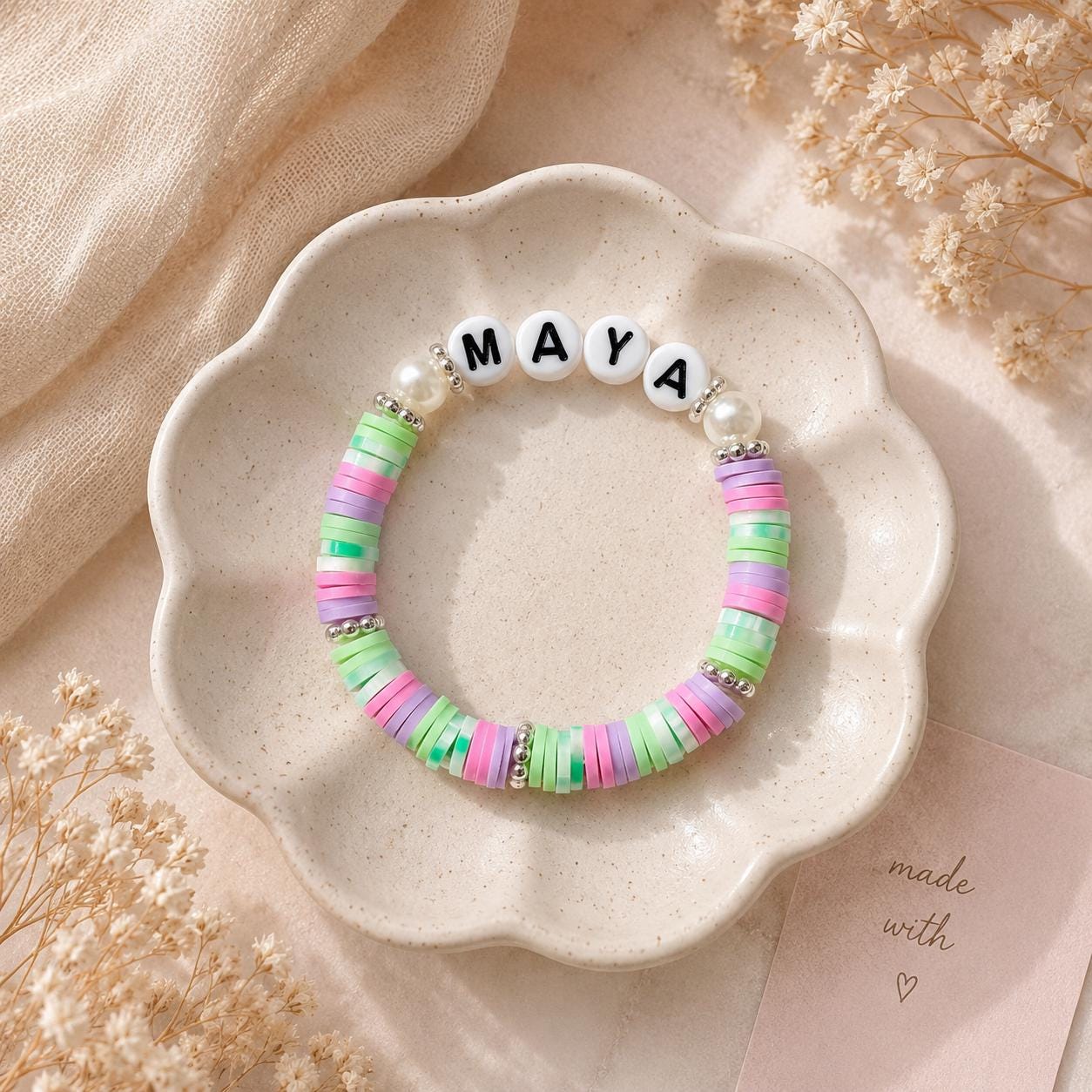 Personalized Friendship Bracelet, Custom Name Bracelet, Beaded Name Bracelet, Kids Bracelet, Best Friend Gift, Matching Bracelet