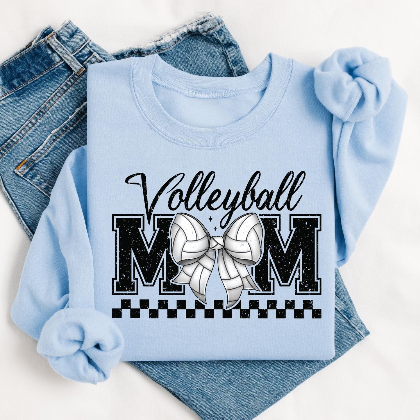 Personalized Volleyball Mom Sweatshirt, Custom Volleyball Mom Shirt, Volleyball Mama Crewneck, Team Mom Gift, Sports Mom Sweatshirt