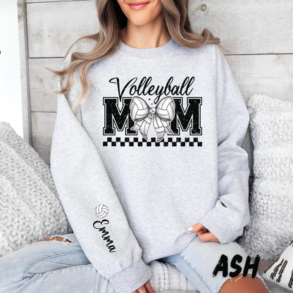 Personalized Volleyball Mom Sweatshirt, Custom Volleyball Mom Shirt, Volleyball Mama Crewneck, Team Mom Gift, Sports Mom Sweatshirt