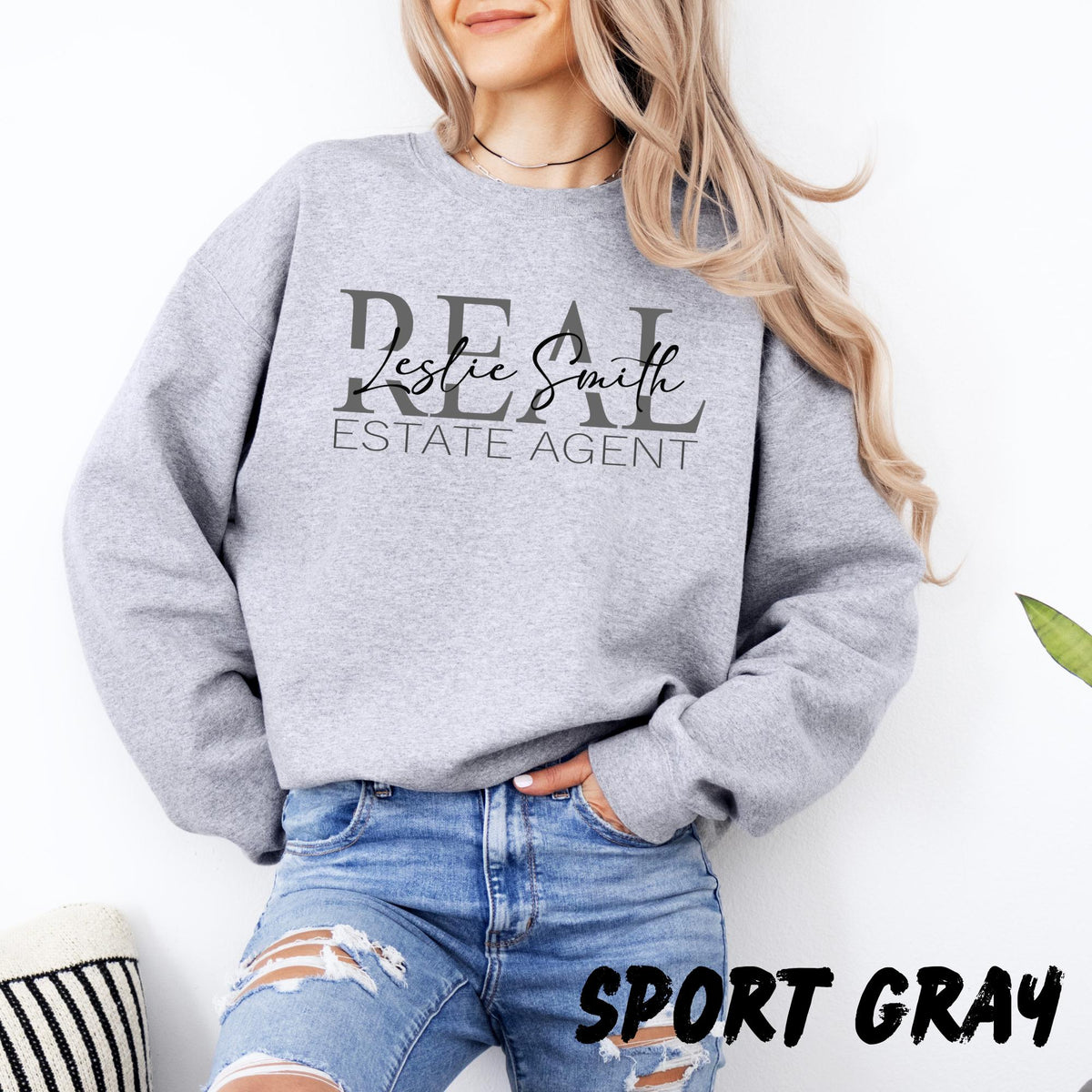 Custom Realtor Sweatshirt Personalized Real Estate Agent Crewneck - Real Estate Shirt - Gift for Realtor - Realtor Custom Gift