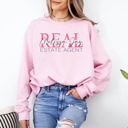 Custom Realtor Sweatshirt Personalized Real Estate Agent Crewneck - Real Estate Shirt - Gift for Realtor - Realtor Custom Gift