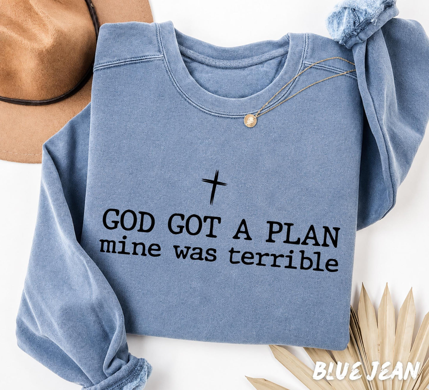 Comfort Colors® God Got A Plan Swetshirt, Christian Comfort Colors T-Shirt, Faith Graphic Tee, Christian Quote Crewneck, Religious Gift