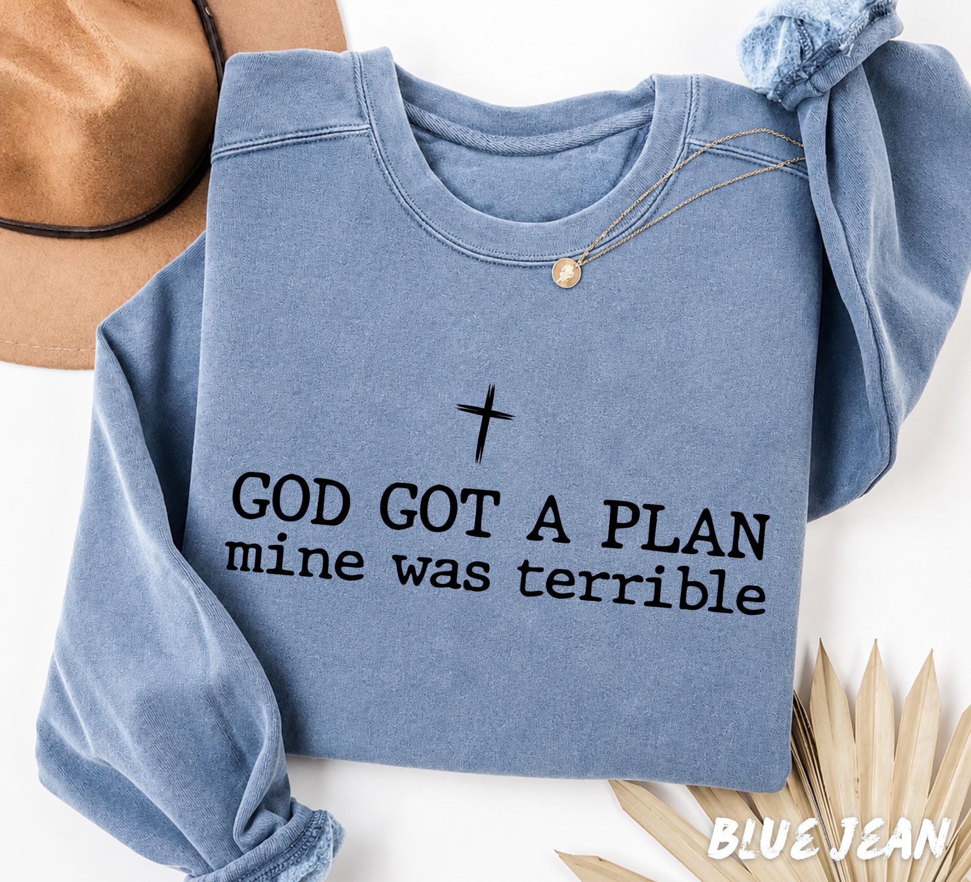 Comfort Colors® God Got A Plan Swetshirt, Christian Comfort Colors T-Shirt, Faith Graphic Tee, Christian Quote Crewneck, Religious Gift