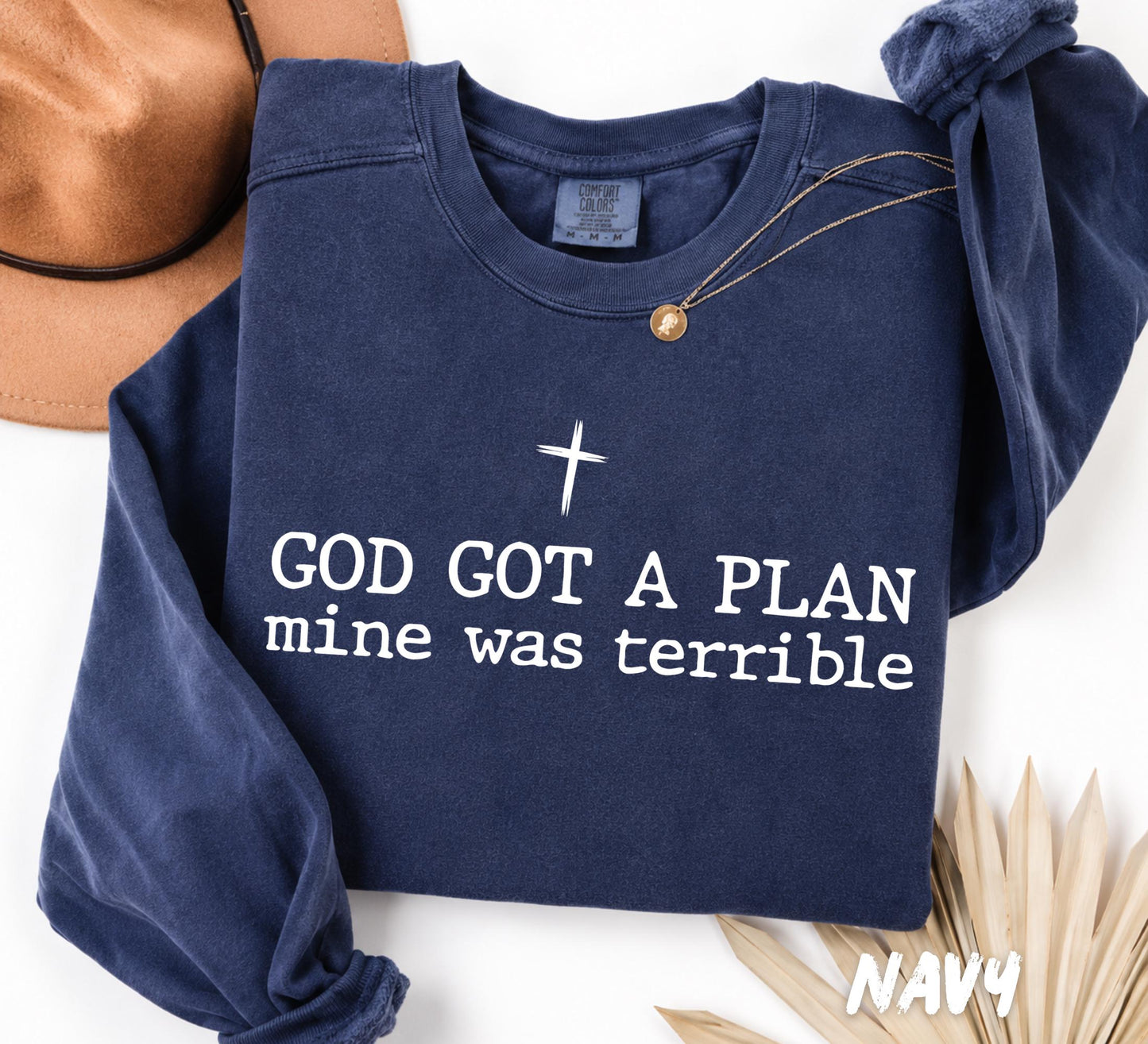Comfort Colors® God Got A Plan Swetshirt, Christian Comfort Colors T-Shirt, Faith Graphic Tee, Christian Quote Crewneck, Religious Gift
