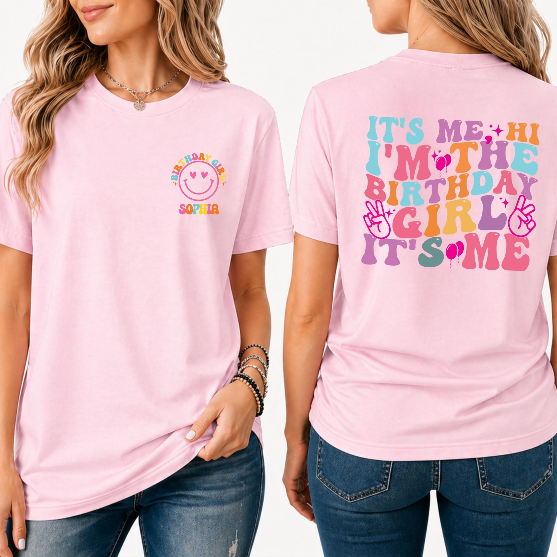 Birthday Girl Shirt, Personalized Birthday Girl Shirt, Custom Name Birthday Shirt, It's Me Hi I'm The Birthday Girl Tee